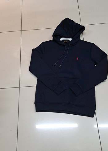 Erkek Siyah Kapüşonlu Sweatshirt - Görsel 3