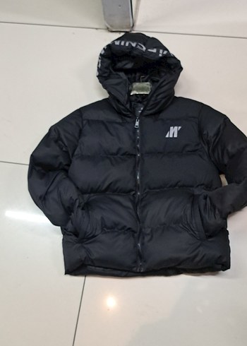 Siyah Kapüşonlu Kısa erkek Kışlık Mont - Görsel 2