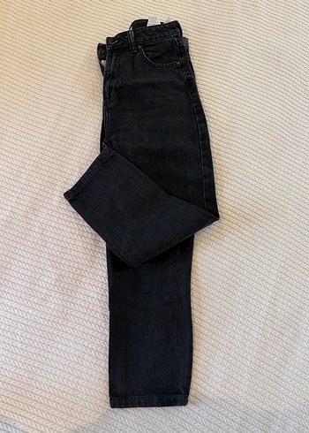 Bershka Siyah Duz Kesim Denim Jean Pantolon