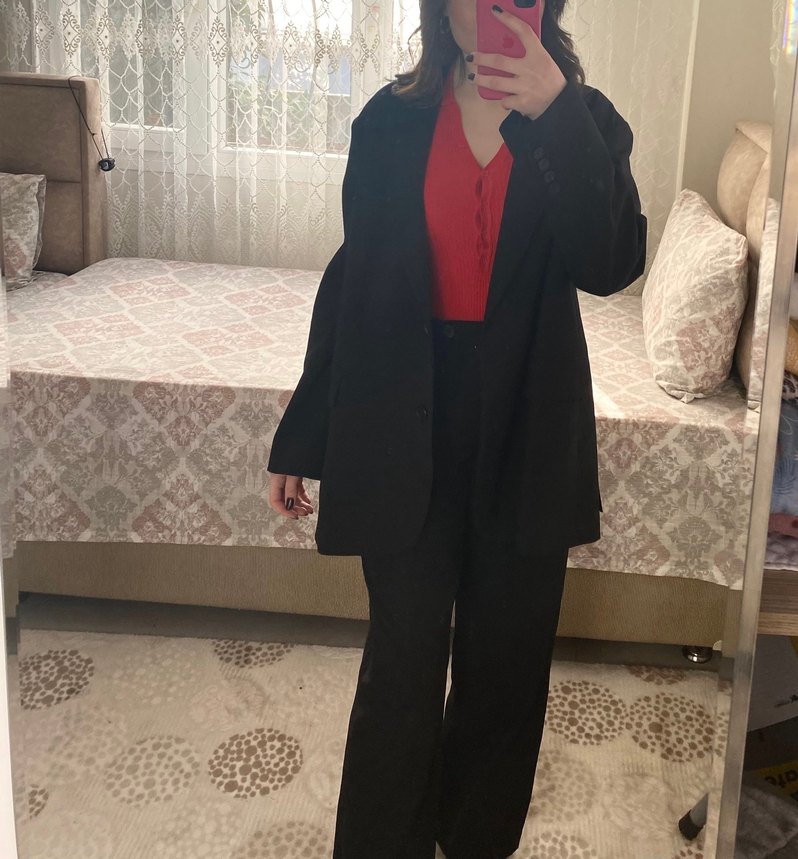 Zara siyah blazer ceket - Görsel 2