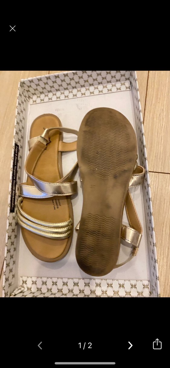 Kadın Altın Renkli Dolgu Topuklu Sandalet - Görsel 2