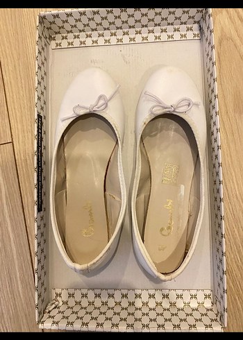 Beyaz Kız Çocuk Babet Ayakkabı - Görsel 2