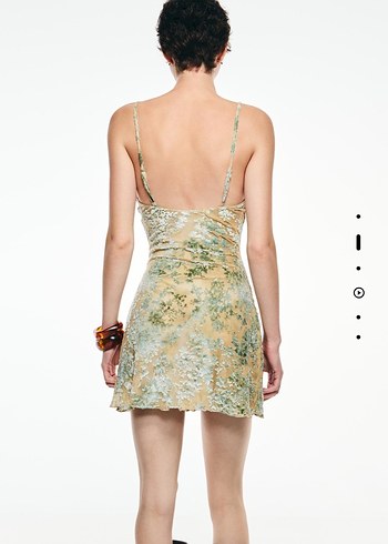 Bershka mini tül kadife elbise - Görsel 4