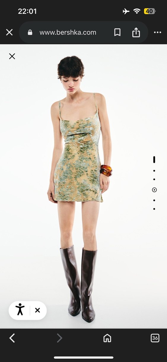 Bershka mini tül kadife elbise - Görsel 2