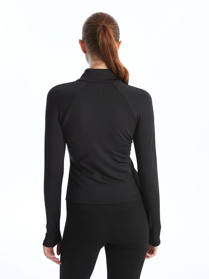 LC Waikiki dik yaka düz fermuarlı sweatshirt - Görsel 3