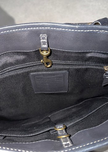 Coach Klasik Desenli Bej Deri Kadın Çanta - Görsel 3