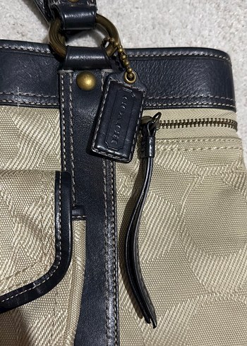 Coach Klasik Desenli Bej Deri Kadın Çanta - Görsel 2