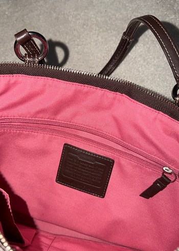 Coach Kadın Kahverengi Deri Baskılı Günlük Çanta - Görsel 3