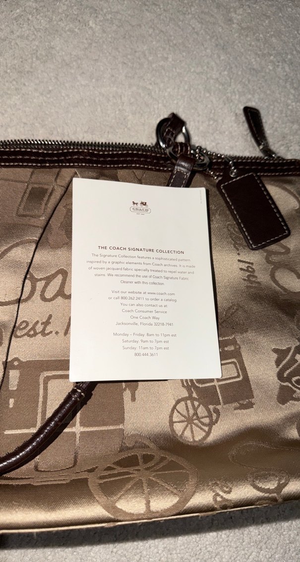 Coach Kadın Kahverengi Deri Baskılı Günlük Çanta - Görsel 4
