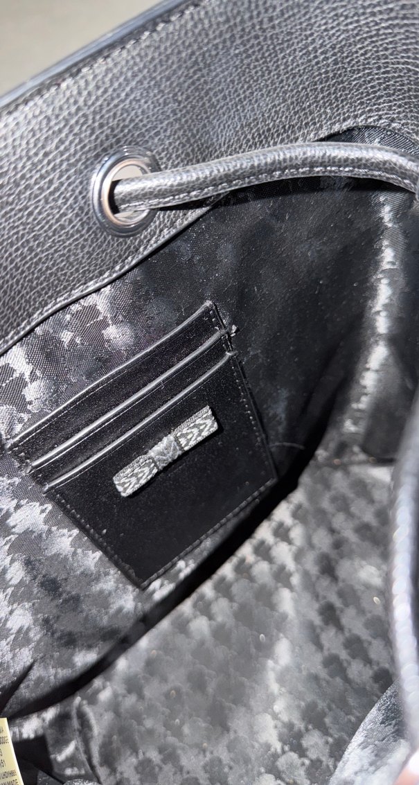 Karl Lagerfeld Kemerli Siyah Deri Goth Kadın Çanta - Görsel 3