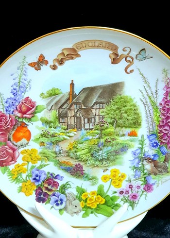 Çiçek Desenli Renkli Dekoratif Tabak Seti - Görsel 2