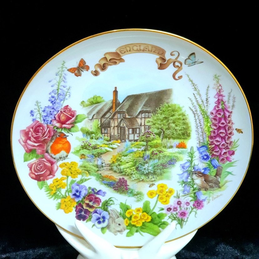 Çiçek Desenli Renkli Dekoratif Tabak Seti - Görsel 2