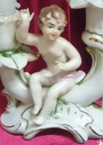 Cift kollu Melek Figürlü Şamdan - Görsel 2