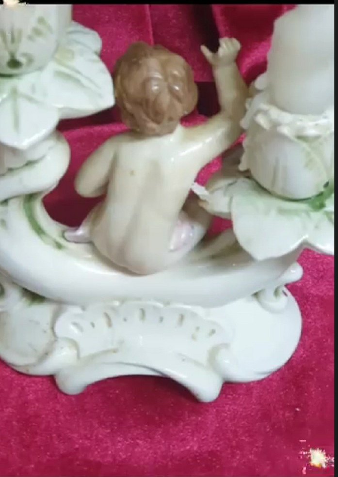 Cift kollu Melek Figürlü Şamdan - Görsel 5