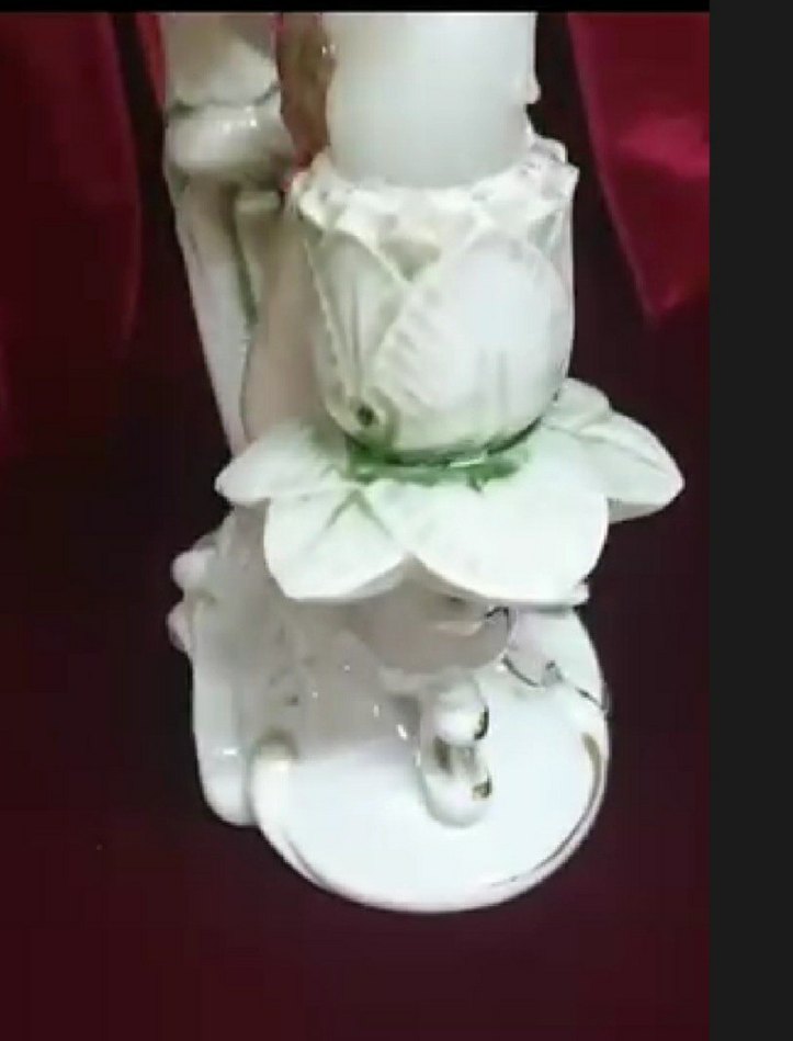 Cift kollu Melek Figürlü Şamdan - Görsel 4