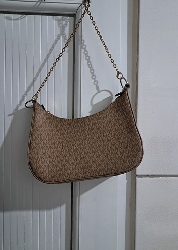 Zincir Detaylı Kahverengi Yılan Desenli Deri Çanta - Görsel 2