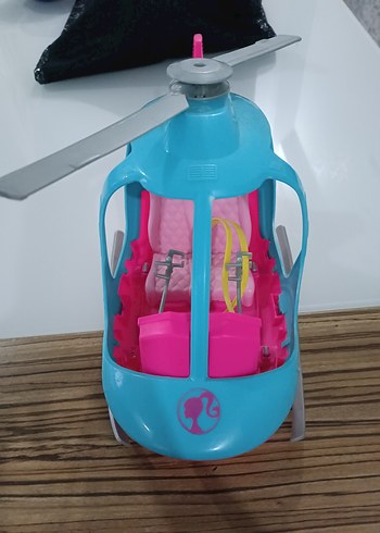 Barbie Renkli Pembe-Mavi Oyuncak Helikopter - Görsel 3