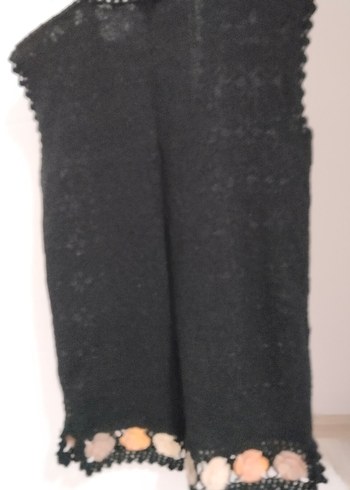 ceyizlik Çiçek Desenli Örgü Bohem Kadın Yelek - Görsel 4