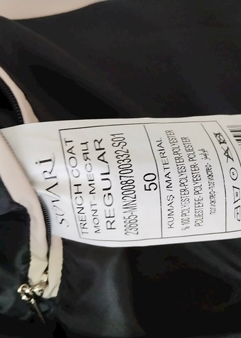 suvari Bej Düğmeli erkek Trençkot - Görsel 6