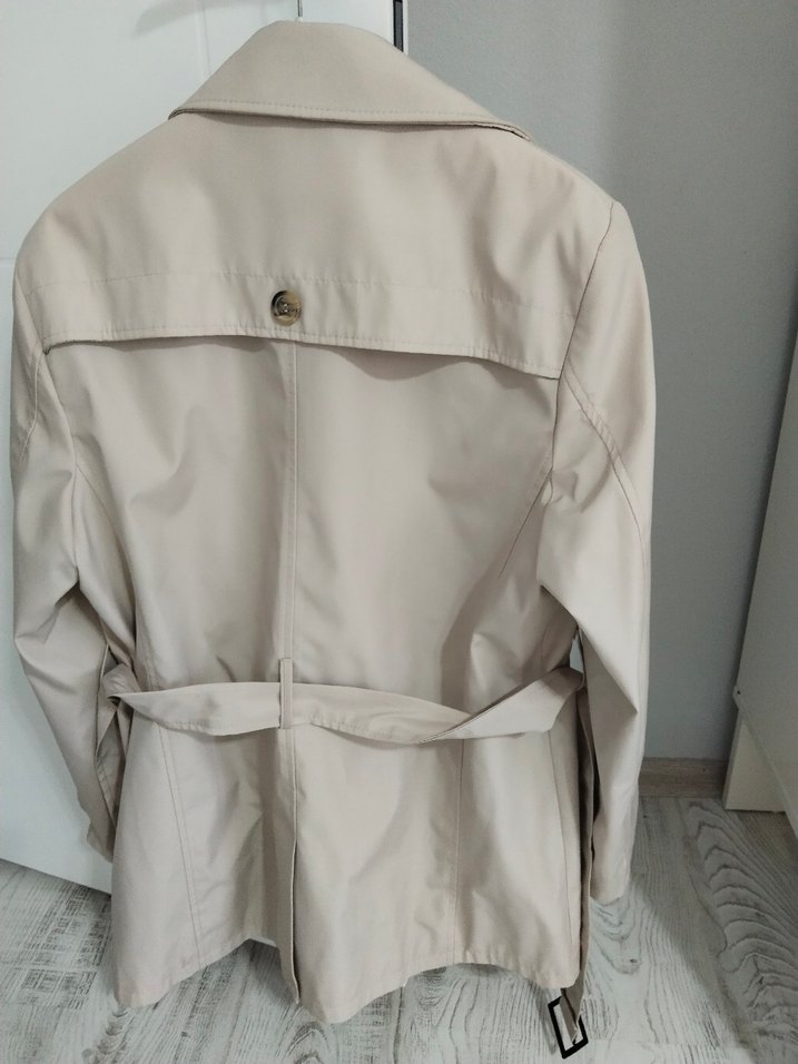 suvari Bej Düğmeli erkek Trençkot - Görsel 5