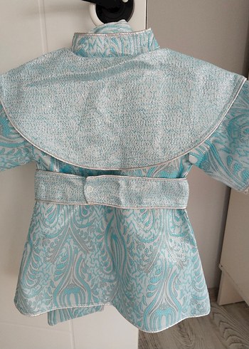 Turkuaz Nakışlı Bohem Çocuk Kostümü - Görsel 5