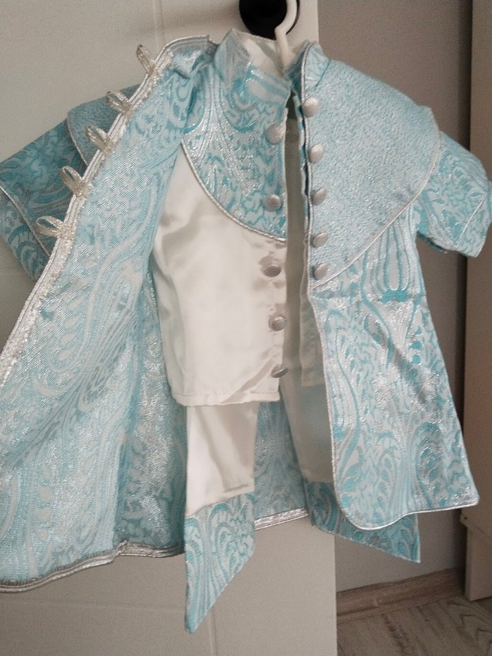 Turkuaz Nakışlı Bohem Çocuk Kostümü - Görsel 3