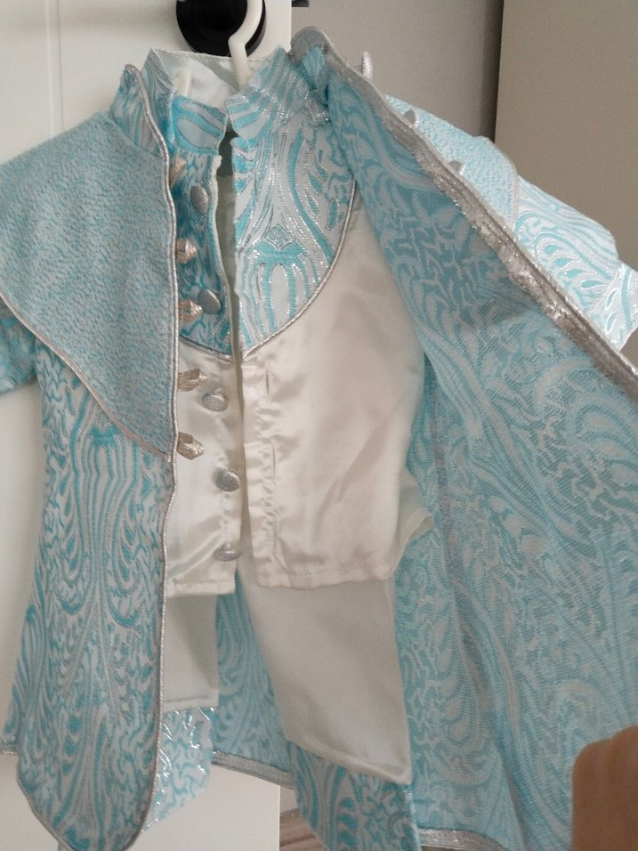 Turkuaz Nakışlı Bohem Çocuk Kostümü - Görsel 2