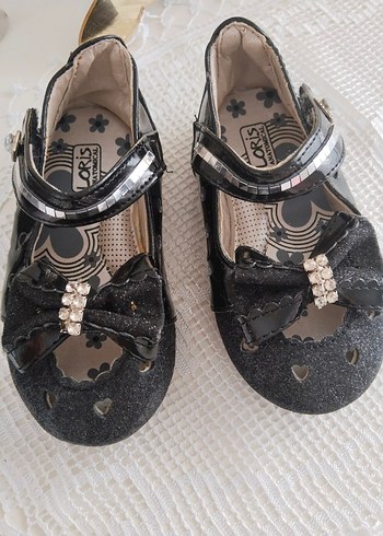 Kız Çocuk Siyah Kemerli Yılan Desenli Babet - Görsel 2