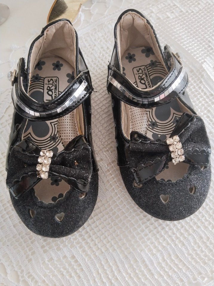 Kız Çocuk Siyah Kemerli Yılan Desenli Babet - Görsel 2