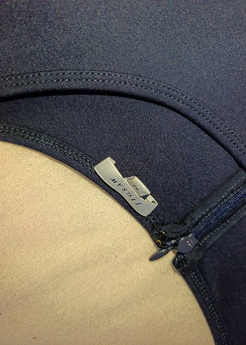 Kadın Kemerli Kısa Tulum - Mavi - Görsel 3