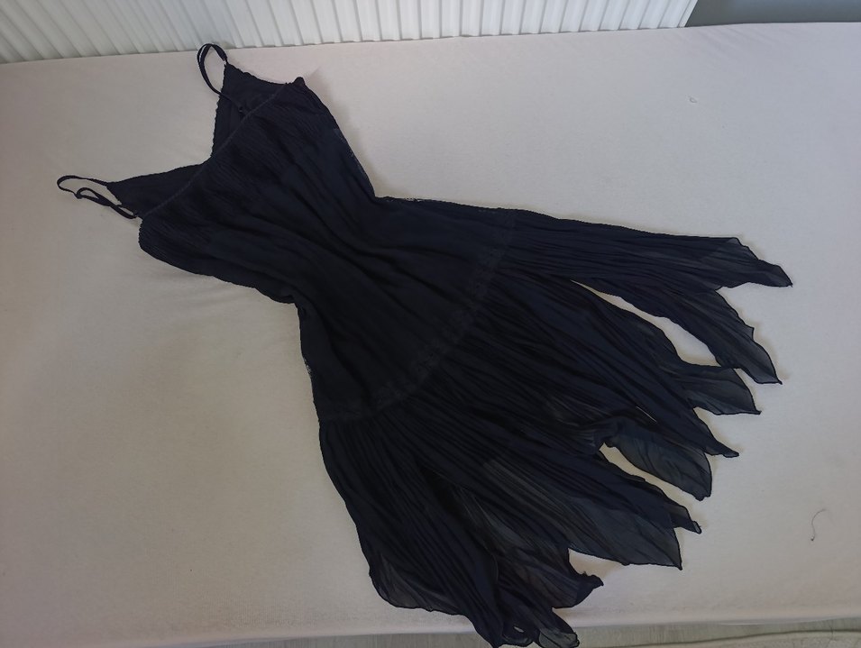 Siyah Tül/Şifon Katmanlı İp Askılı Bohem - Görsel 3