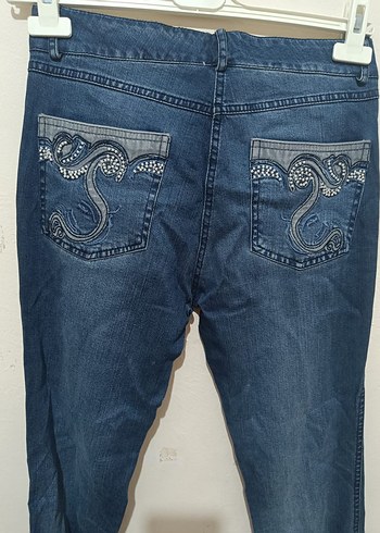 Kadın  Lacivert Dar Kesim Denim Pantolon - Görsel 3