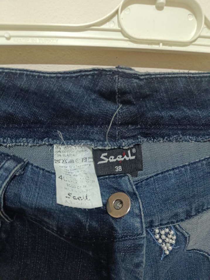 Kadın  Lacivert Dar Kesim Denim Pantolon - Görsel 4