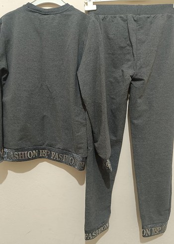 Gri kız çocuk Eşofman Takımı - Görsel 4