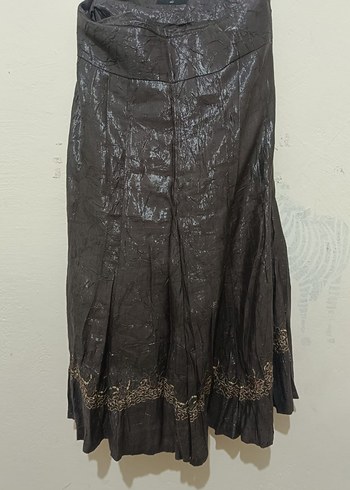 Düğmeli Kahverengi Yılan Derisi Desenli Deri Blazer - Görsel 5