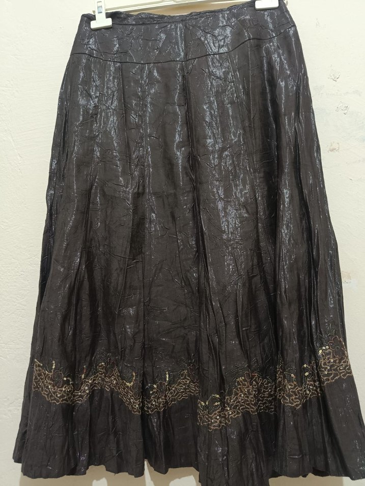 Düğmeli Kahverengi Yılan Derisi Desenli Deri Blazer - Görsel 4