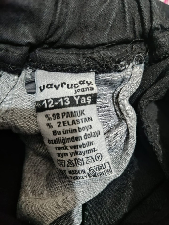 Erkek Çocuk Siyah Elastik Bel Denim Pantolon - Görsel 4