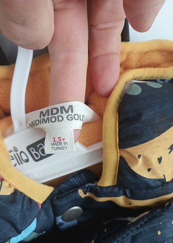 Fermuarlı  Hayvan Baskılı Bebek kar tulumu Hello bebe - Görsel 8