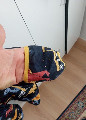 Fermuarlı  Hayvan Baskılı Bebek kar tulumu Hello bebe - Görsel 5