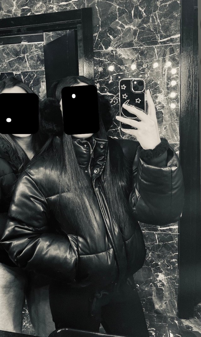 Siyah Deri Şişme Kadın Mont - Görsel 2