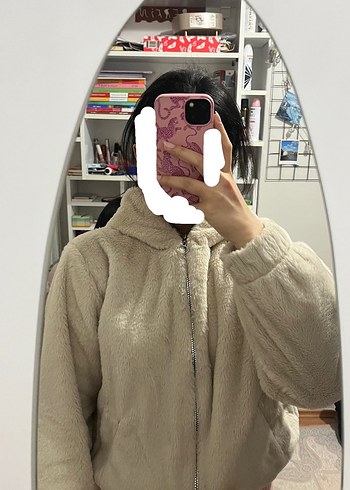 Bej Kadın Midi Boy Sıcak Ceket - Görsel 3