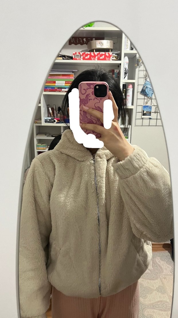 Bej Kadın Midi Boy Sıcak Ceket - Görsel 3