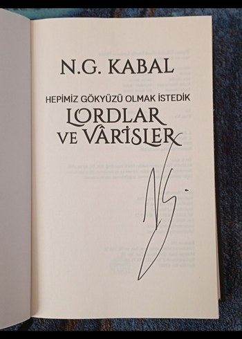 Lordlar ve Varisler - N.G. Kabal imzalı kitap - Görsel 4