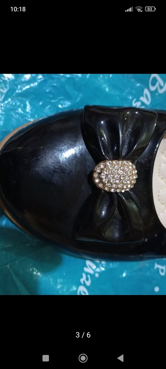 Kız Çocuk Siyah Tokalı Rugan Babet Ayakkabı - Görsel 3