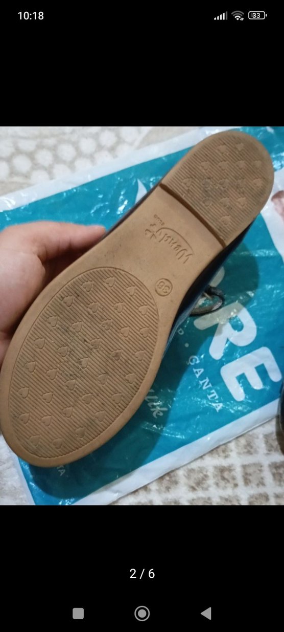 Kız Çocuk Siyah Tokalı Rugan Babet Ayakkabı - Görsel 2