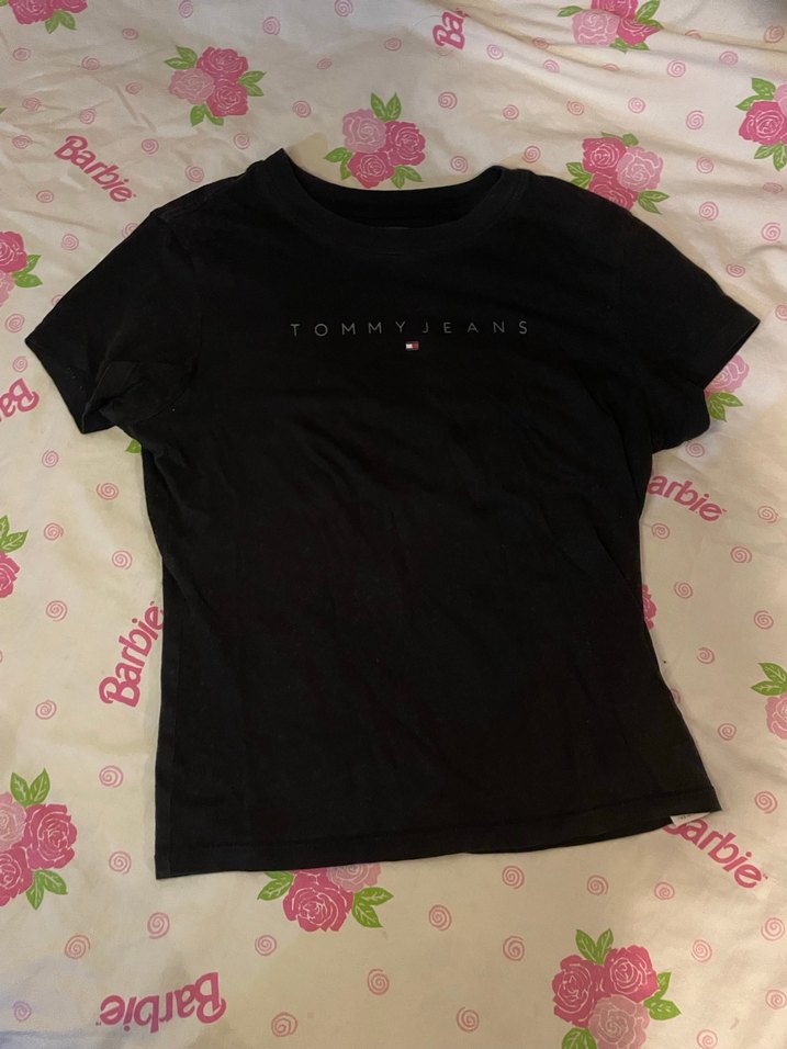 Tommy Jeans Kız Siyah Baskılı Tişört - Görsel 2