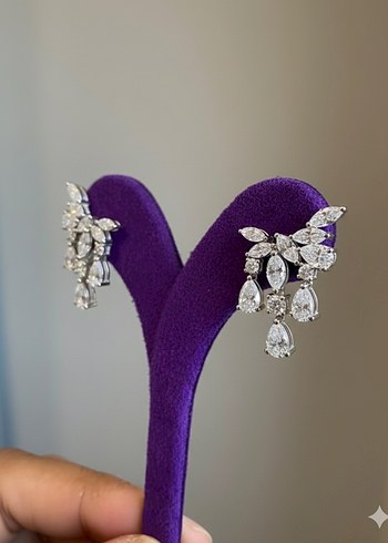 14K Altın Damla Markiz Küpe - Görsel 3