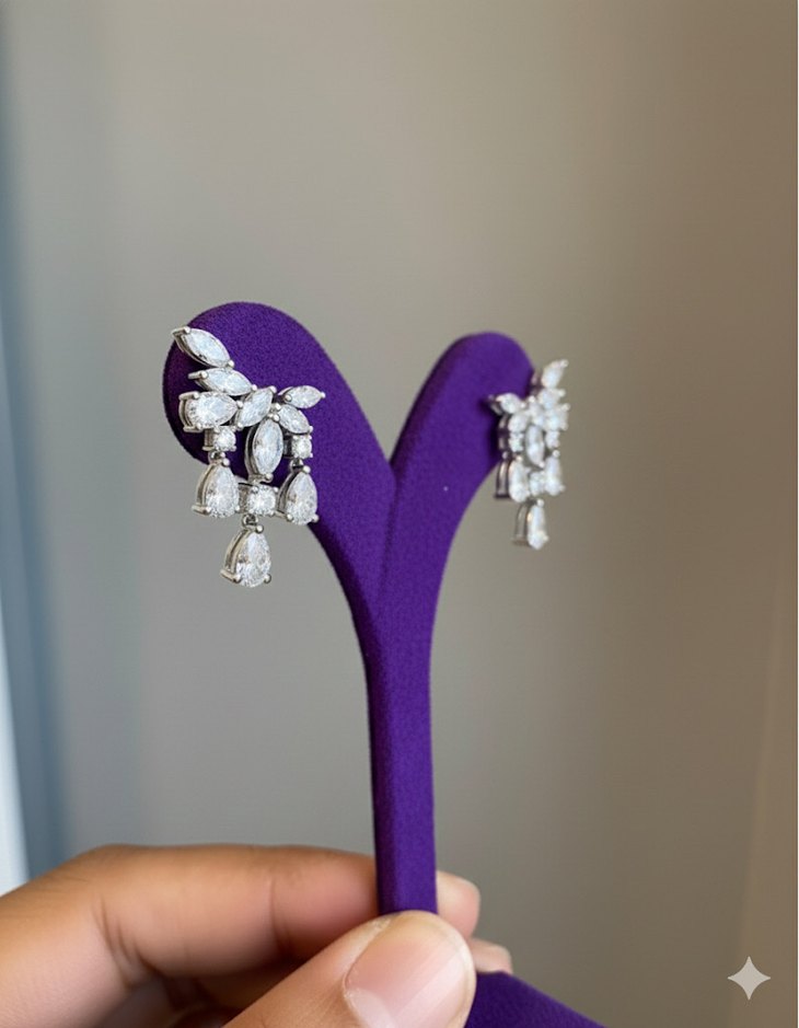 14K Altın Damla Markiz Küpe - Görsel 2