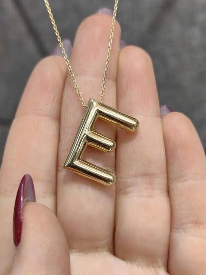 14K Altın Harf Kolyeler - Görsel 2