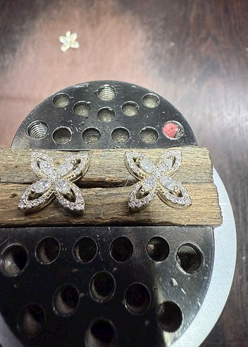 14K Altın 4 Yaprak Markiz Küpe - Görsel 2